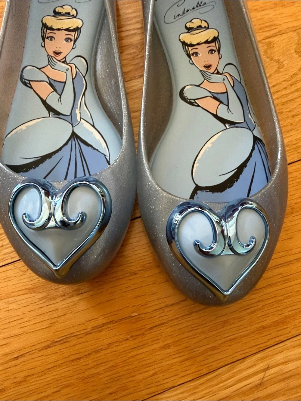 Mini Melissa - Disney Cinderella Light Blue Ballet Flats